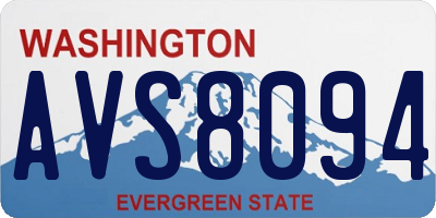 WA license plate AVS8094