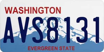 WA license plate AVS8131