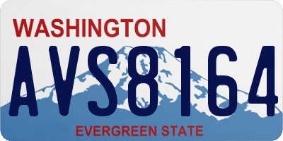 WA license plate AVS8164
