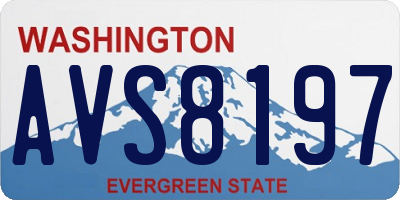 WA license plate AVS8197