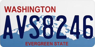 WA license plate AVS8246