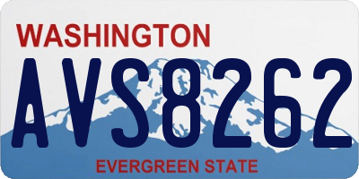 WA license plate AVS8262