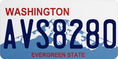 WA license plate AVS8280