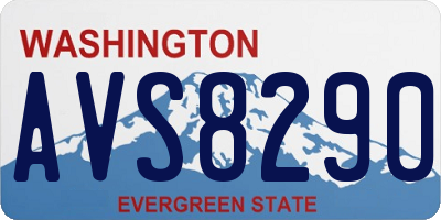 WA license plate AVS8290