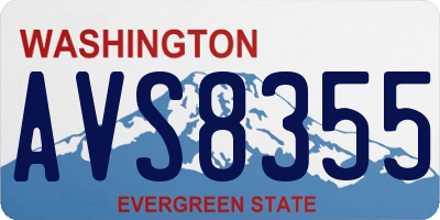 WA license plate AVS8355