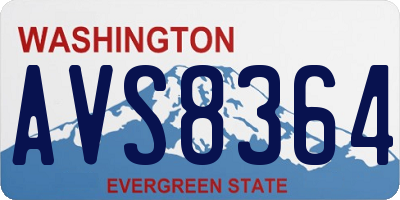WA license plate AVS8364