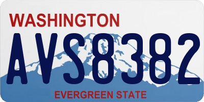 WA license plate AVS8382