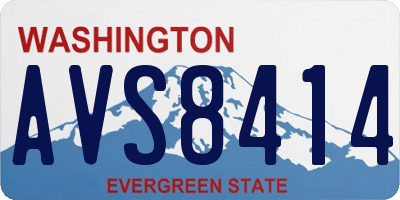 WA license plate AVS8414