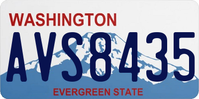 WA license plate AVS8435