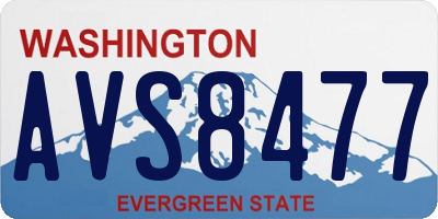 WA license plate AVS8477
