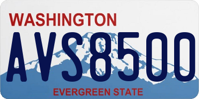 WA license plate AVS8500
