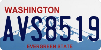 WA license plate AVS8519