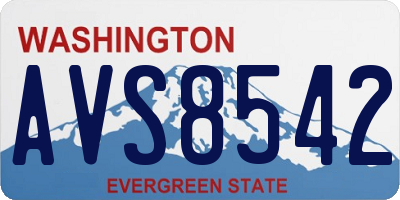 WA license plate AVS8542