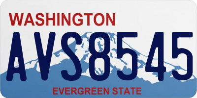 WA license plate AVS8545