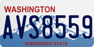 WA license plate AVS8559
