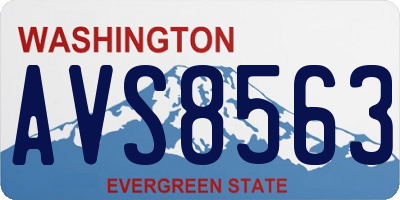 WA license plate AVS8563