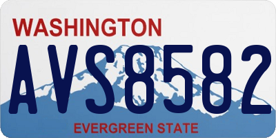 WA license plate AVS8582