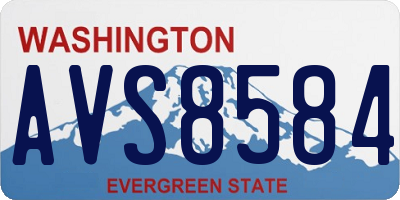 WA license plate AVS8584