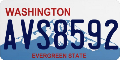 WA license plate AVS8592