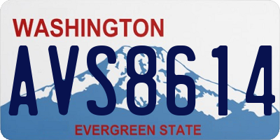 WA license plate AVS8614