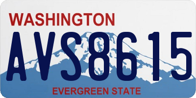 WA license plate AVS8615