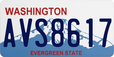 WA license plate AVS8617