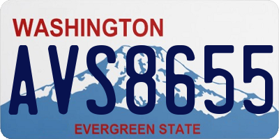 WA license plate AVS8655