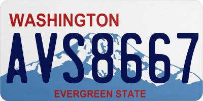 WA license plate AVS8667