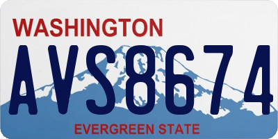 WA license plate AVS8674