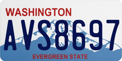 WA license plate AVS8697