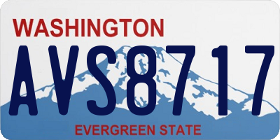 WA license plate AVS8717