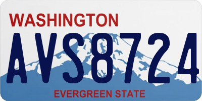 WA license plate AVS8724