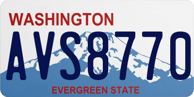 WA license plate AVS8770