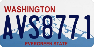 WA license plate AVS8771