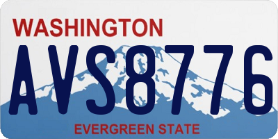 WA license plate AVS8776