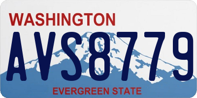 WA license plate AVS8779