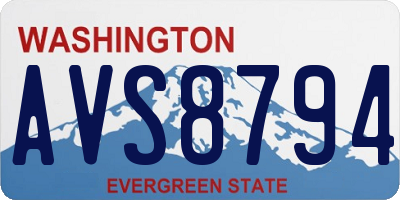 WA license plate AVS8794
