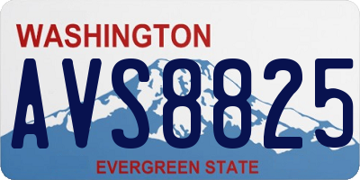 WA license plate AVS8825