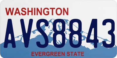 WA license plate AVS8843