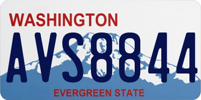 WA license plate AVS8844