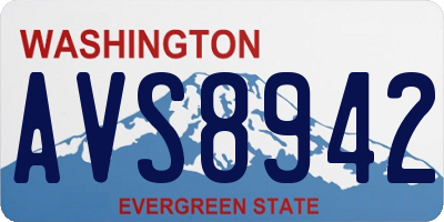 WA license plate AVS8942