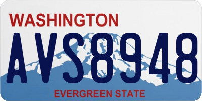 WA license plate AVS8948