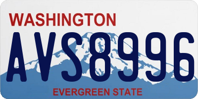 WA license plate AVS8996