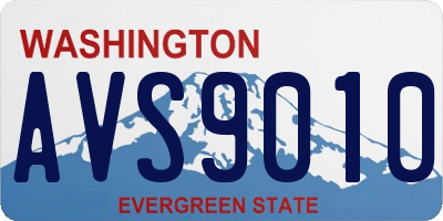 WA license plate AVS9010