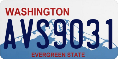 WA license plate AVS9031