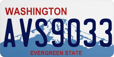 WA license plate AVS9033
