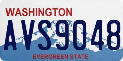 WA license plate AVS9048