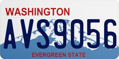 WA license plate AVS9056