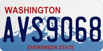 WA license plate AVS9068