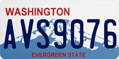 WA license plate AVS9076